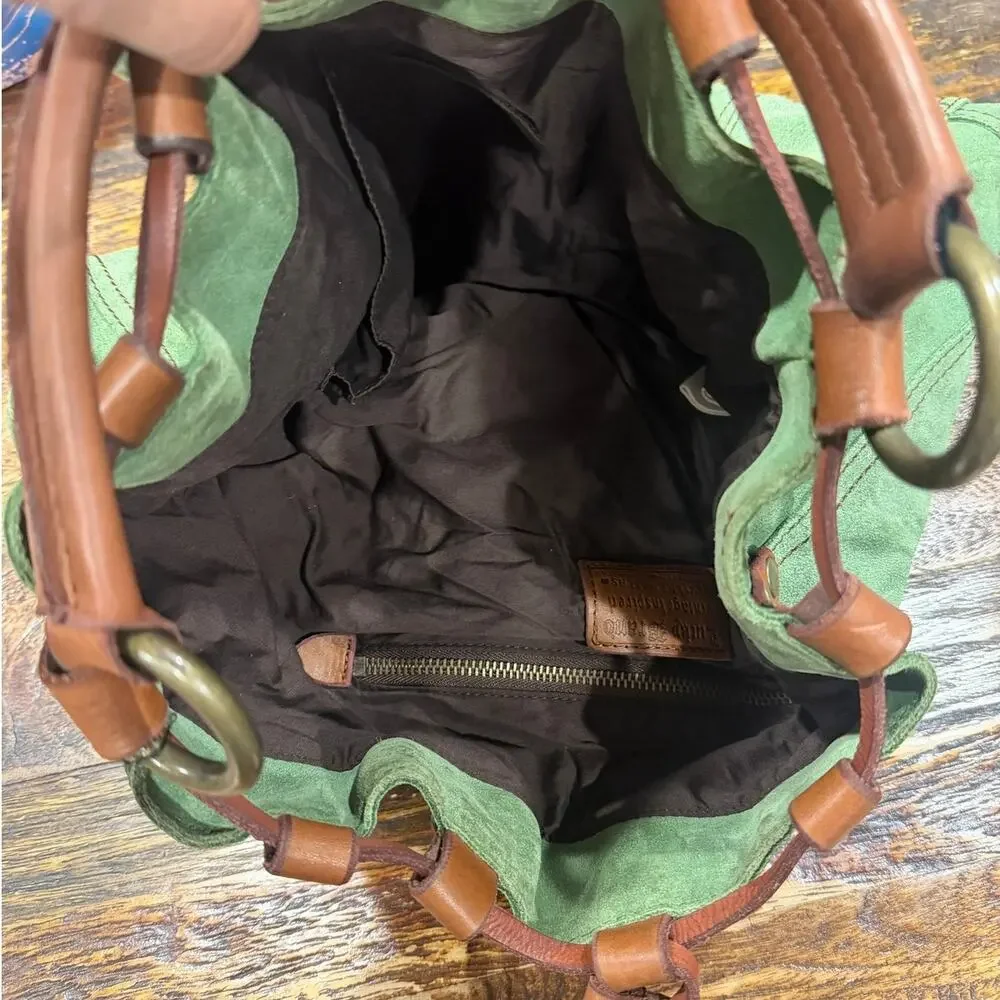 Vintage Lucky Brand Suede Bubble Hobo Shoulder Bag